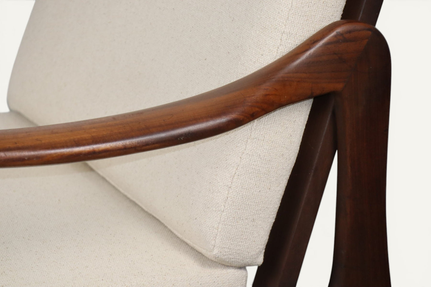 Fauteuil lounge scandinave en teck massif, années 1960