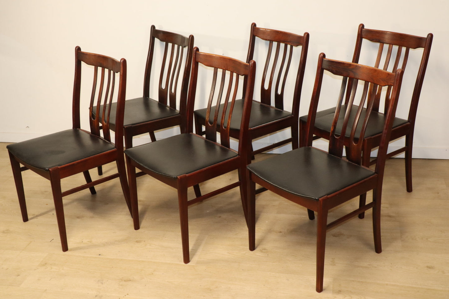 Série de 6 chaises scandinave en palissandre, 1960