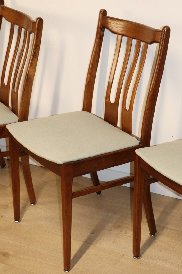 Série de 4 chaises scandinave en palissandre, 1960