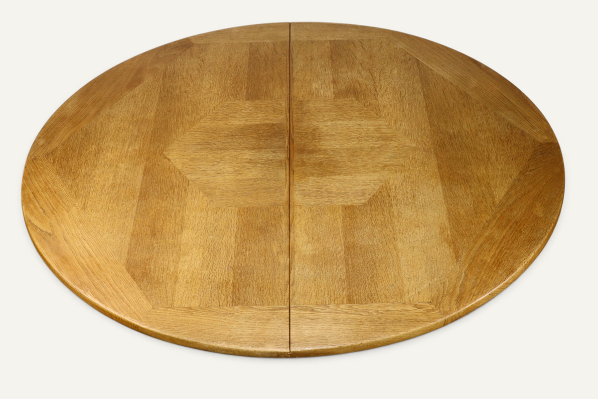 Table de repas extensible en chêne par Guillerme et Chambron - Années 1960