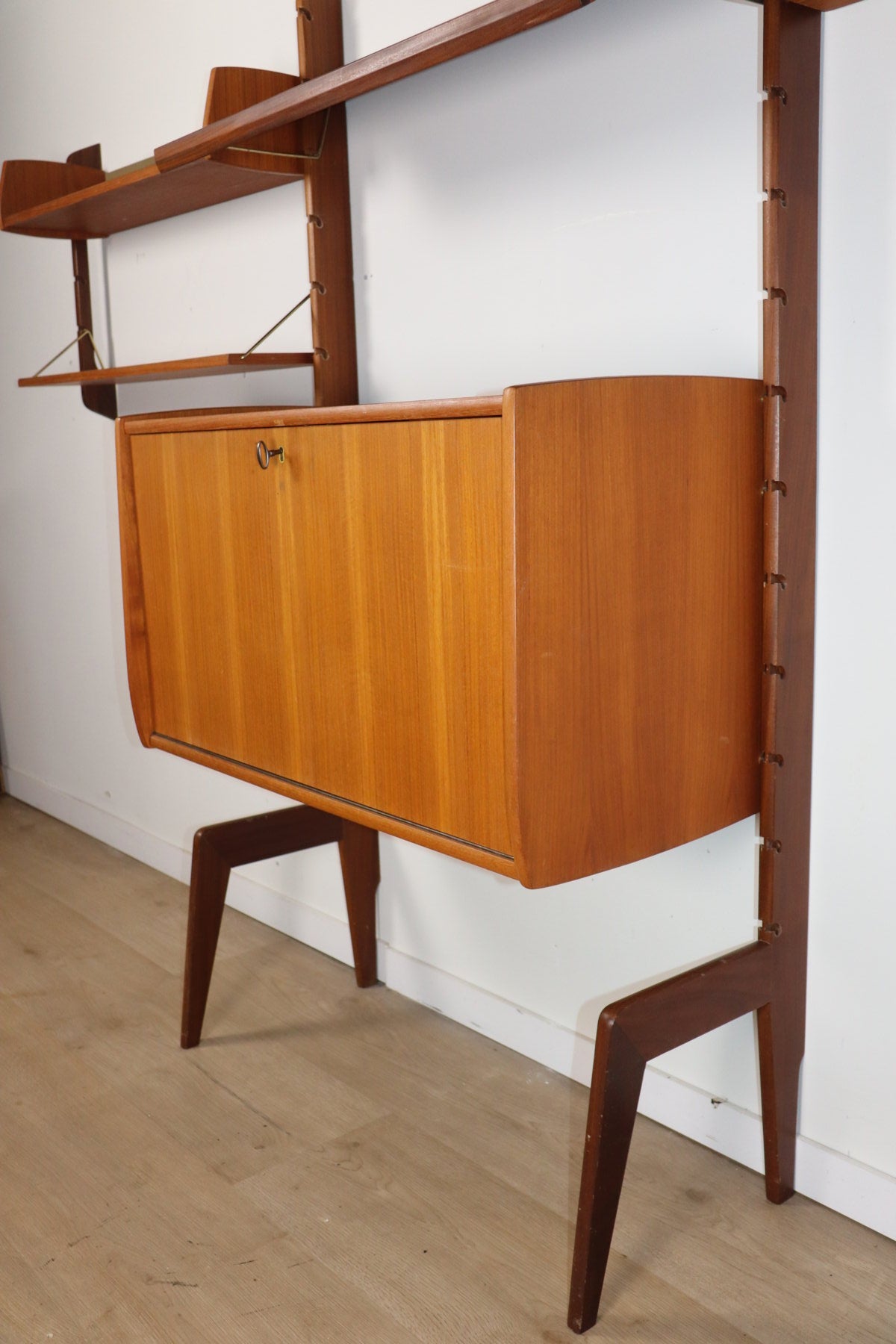 Bibliothèque murale modulable scandinave – Blindheim Møbelfabrik – 1960
