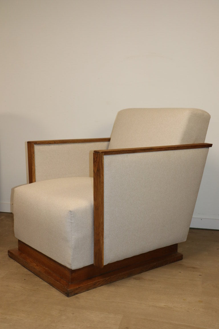 Paire de fauteuils cubique moderniste, 1940