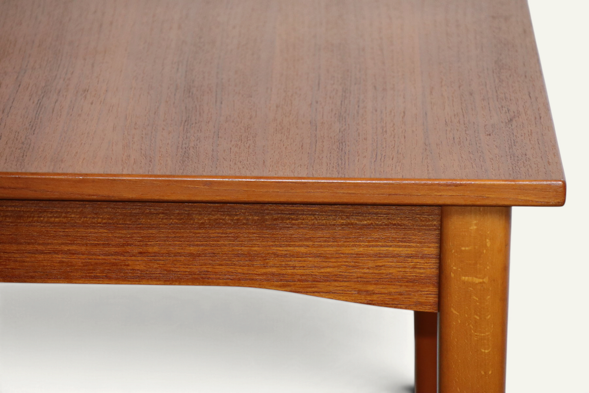 Table de repas rectangulaire extensible en teck, style scandinave – années 60