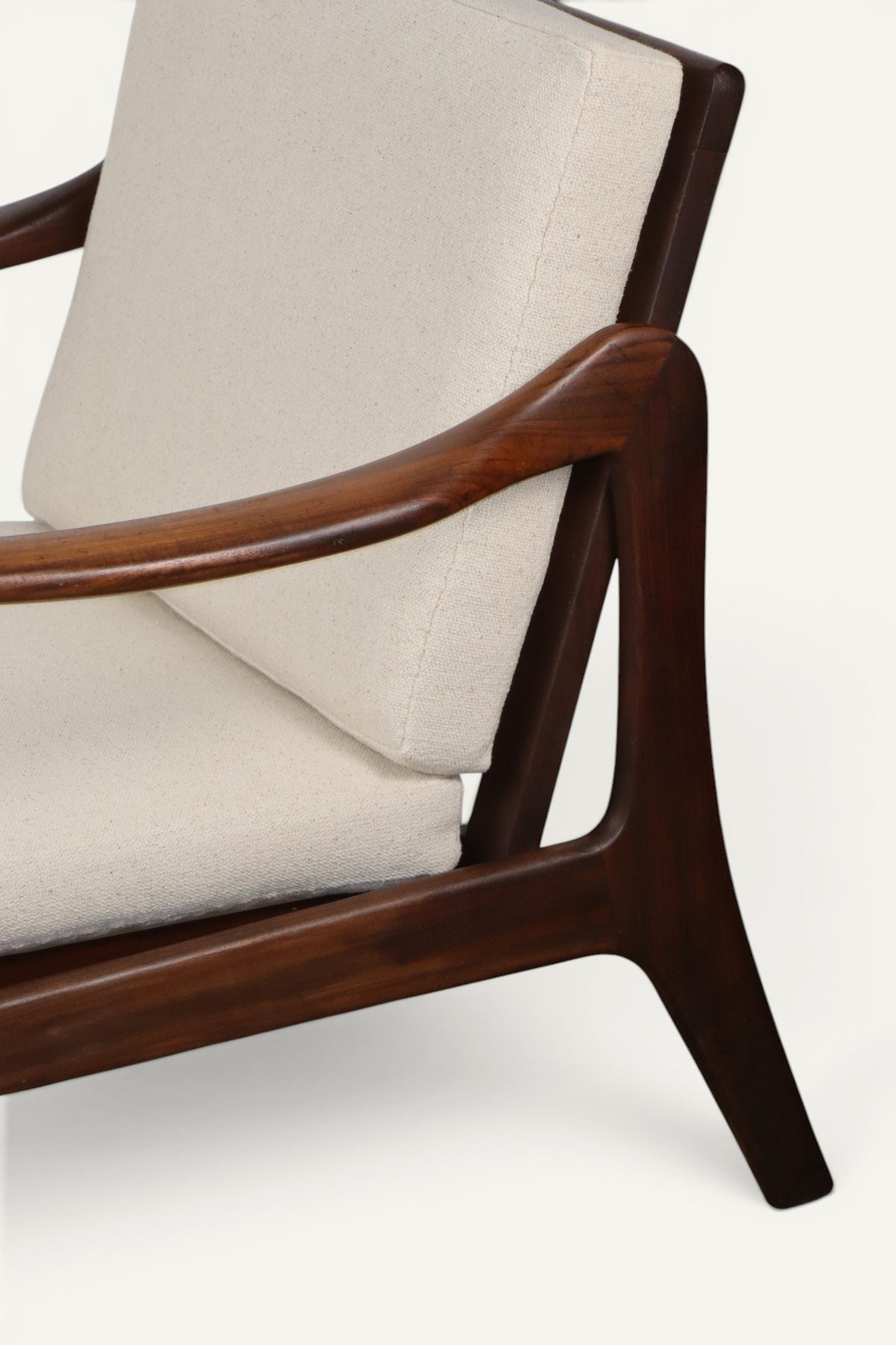 Fauteuil lounge scandinave en teck massif, années 1960