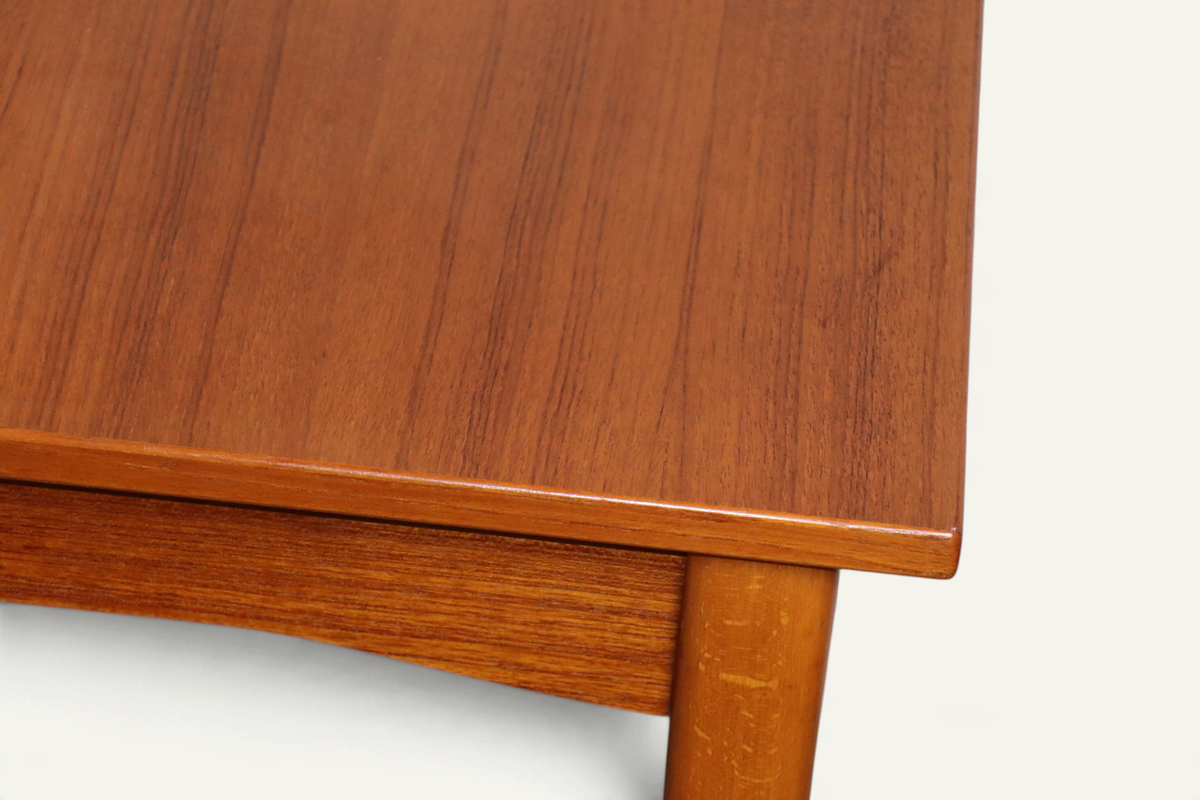 Table de repas rectangulaire extensible en teck, style scandinave – années 60