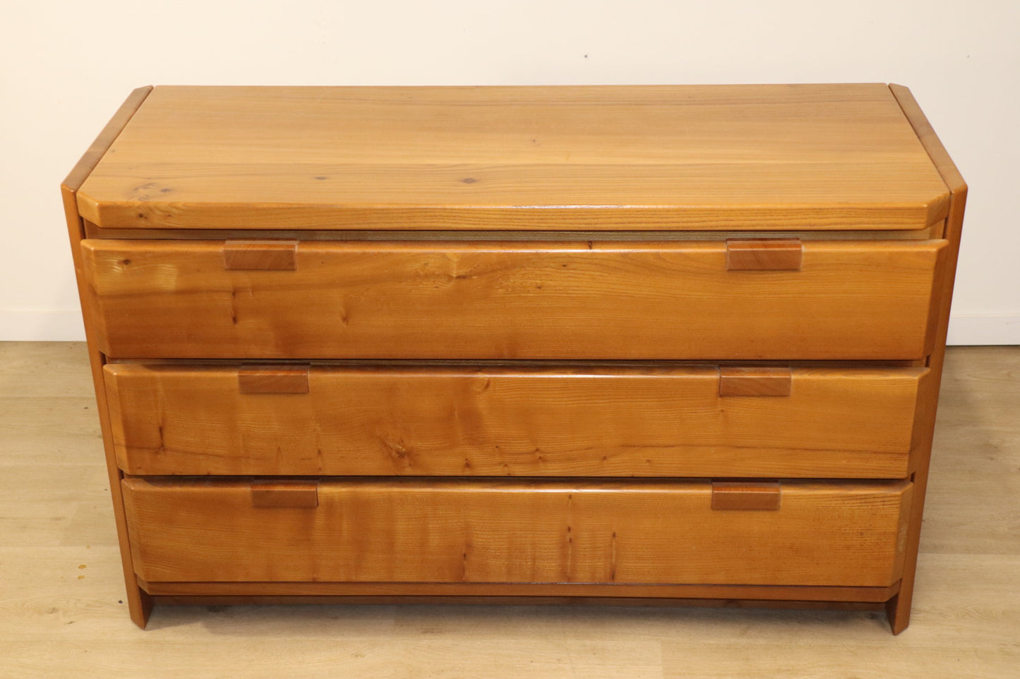 Commode vintage en orme massif, 1970