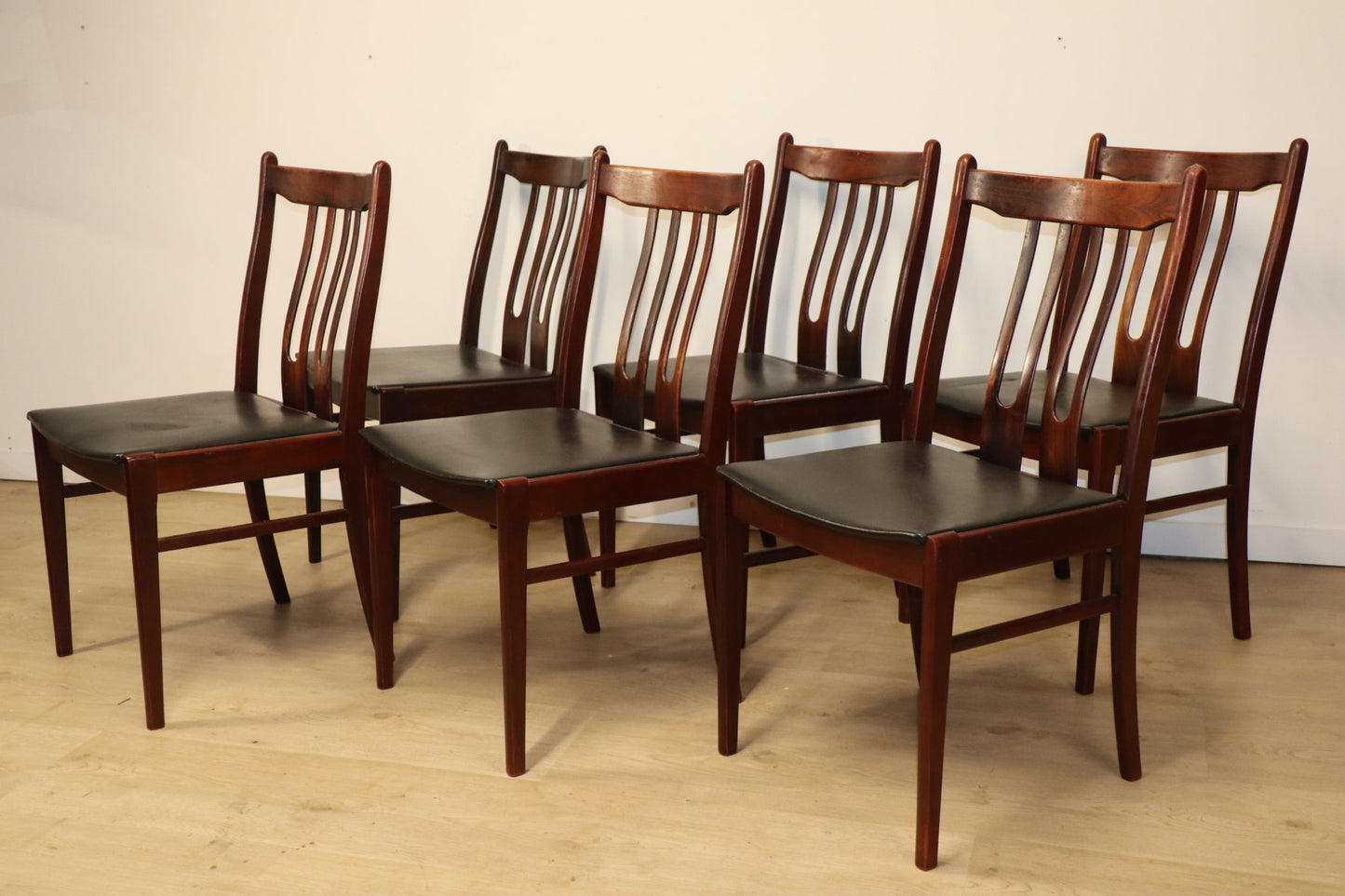 Série de 6 chaises scandinave en palissandre, 1960