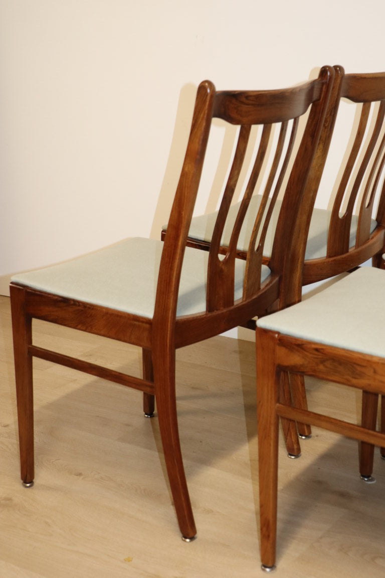 Série de 4 chaises scandinave en palissandre, 1960