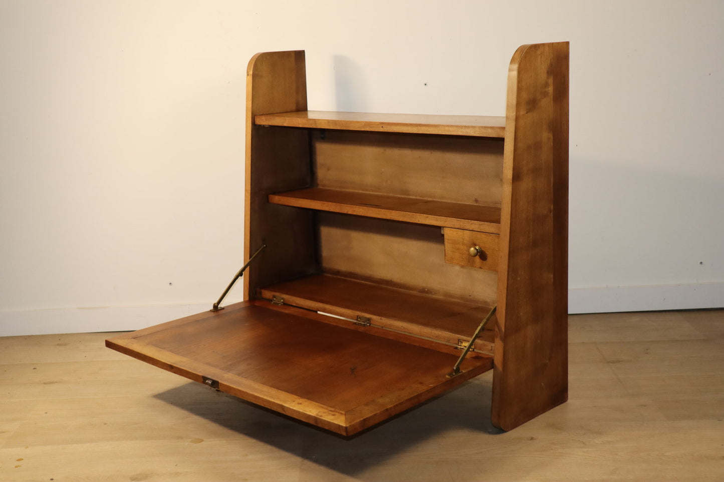 Secrétaire mural vintage en bois, 1950