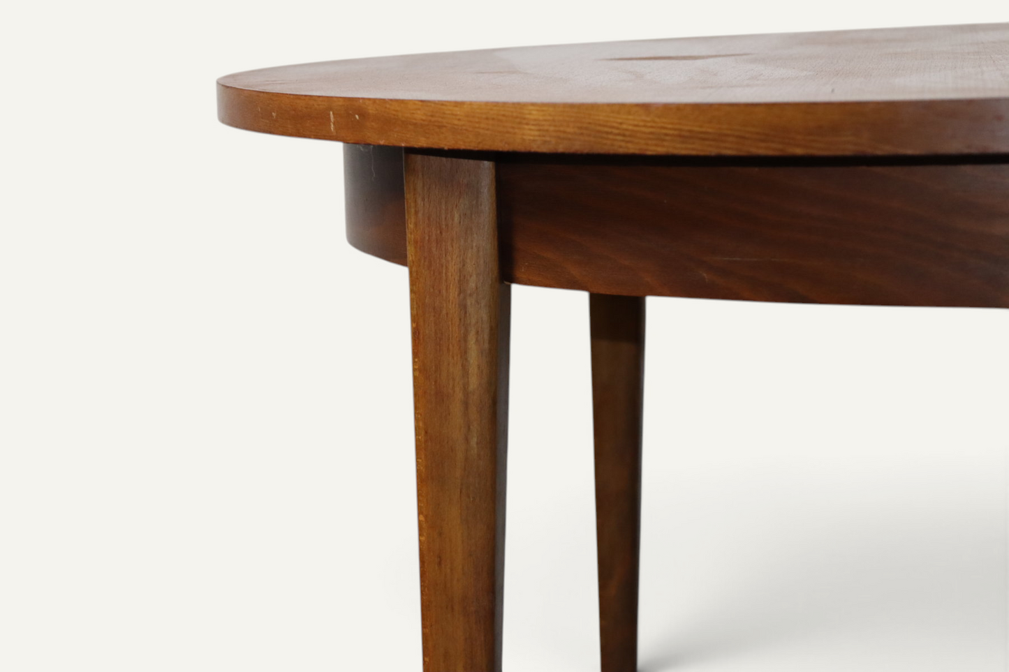 Table de repas ronde extensible en teck – années 60