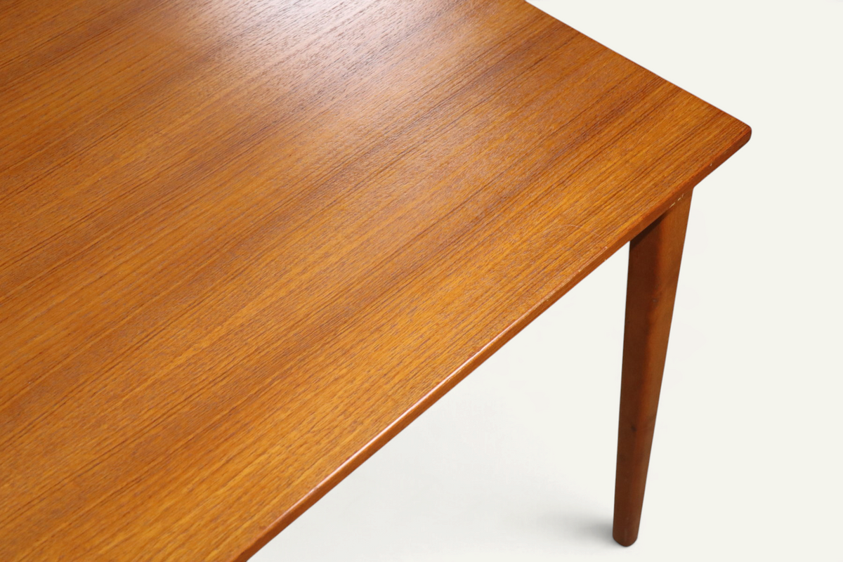 Table de repas rectangulaire extensible en teck, style scandinave – années 60