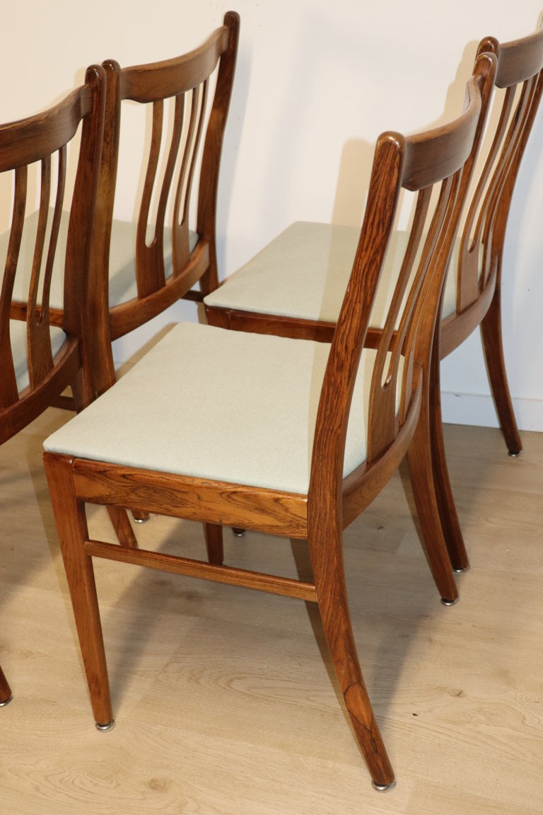 Série de 4 chaises scandinave en palissandre, 1960