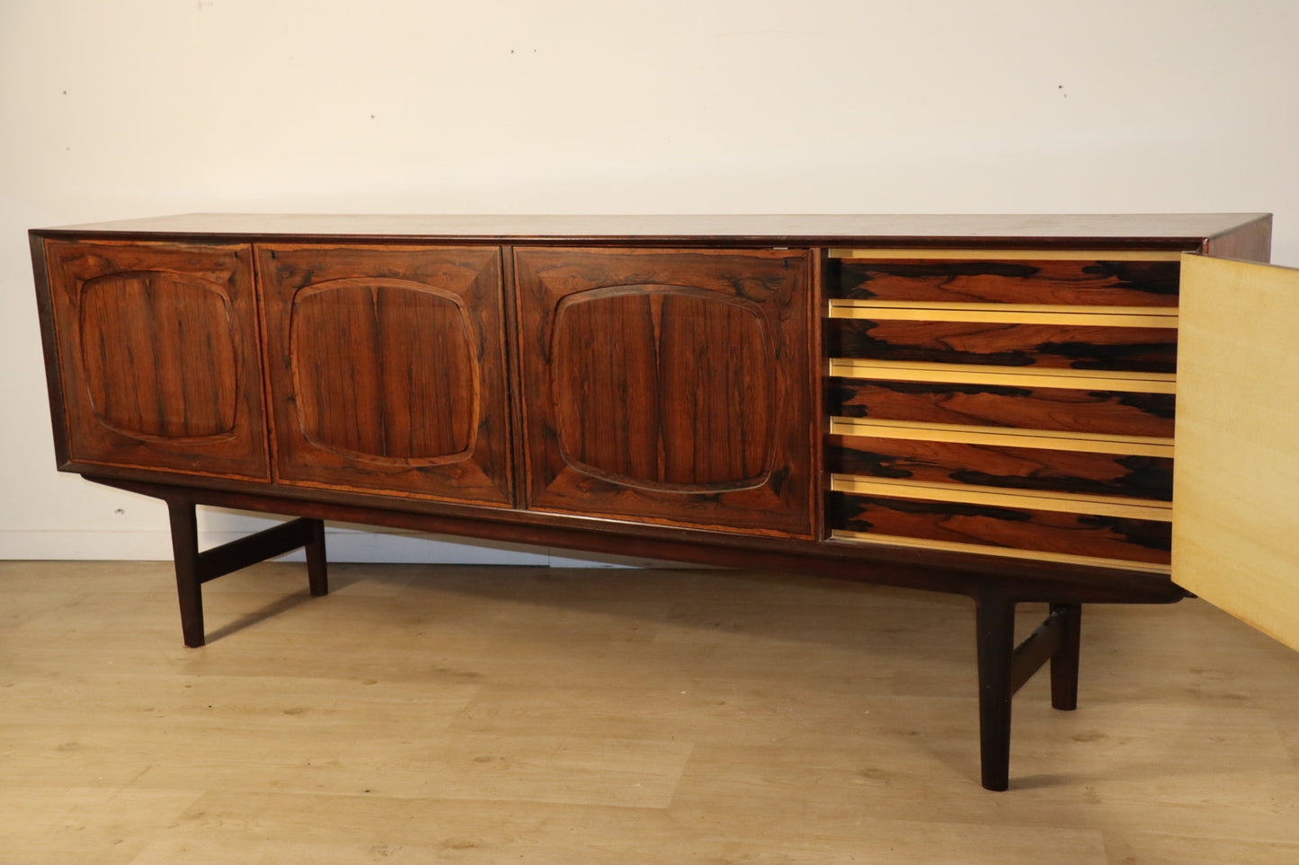 Enfilade scandinave en palissandre par Fredrik Kayser, 1960