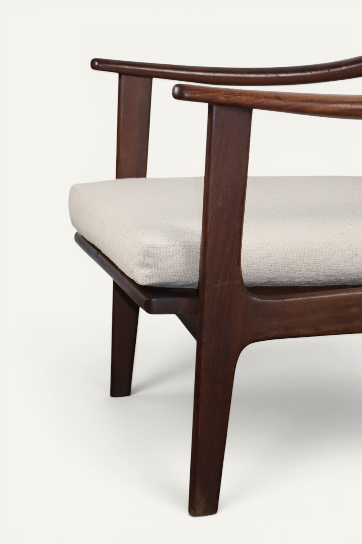 Fauteuil lounge scandinave en teck massif, années 1960