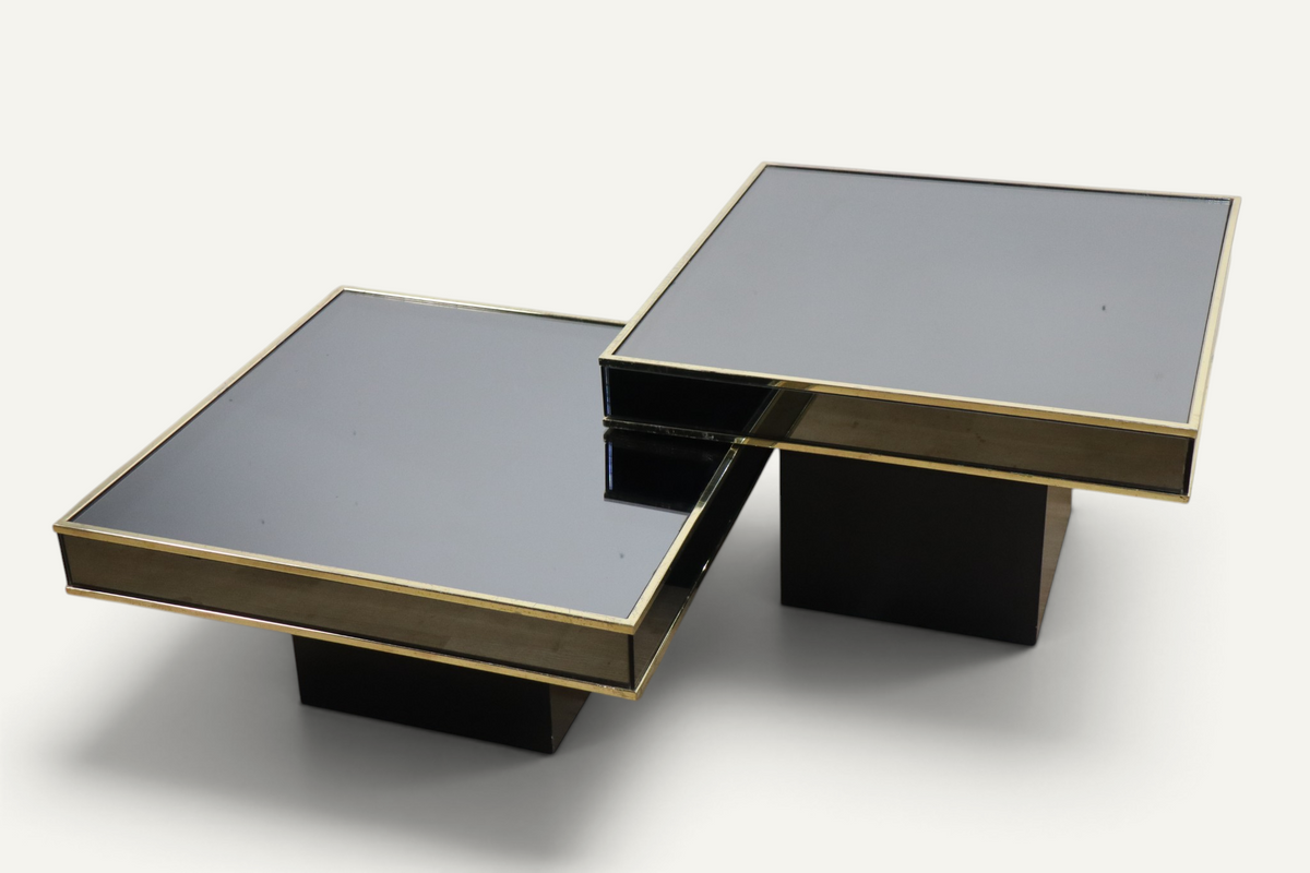 Tables basses modulables édition Cidue, d'après Willy Rizzo années 1970