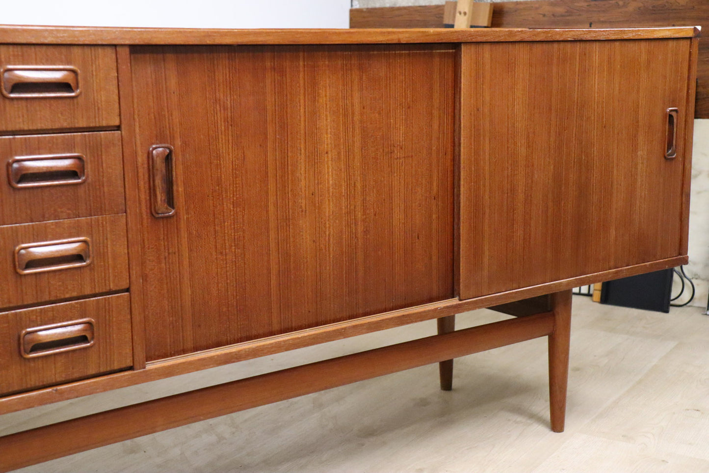 Enfilade en teck scandinave, 1960