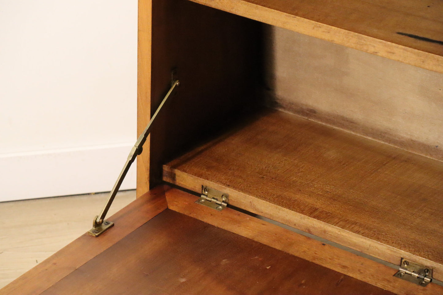 Secrétaire mural vintage en bois, 1950