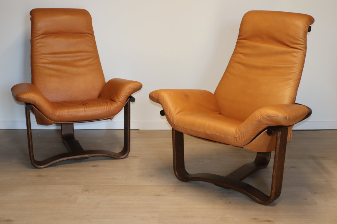 Paire de fauteuils scandinave Ingmar Relling édition Westnofa, 1970