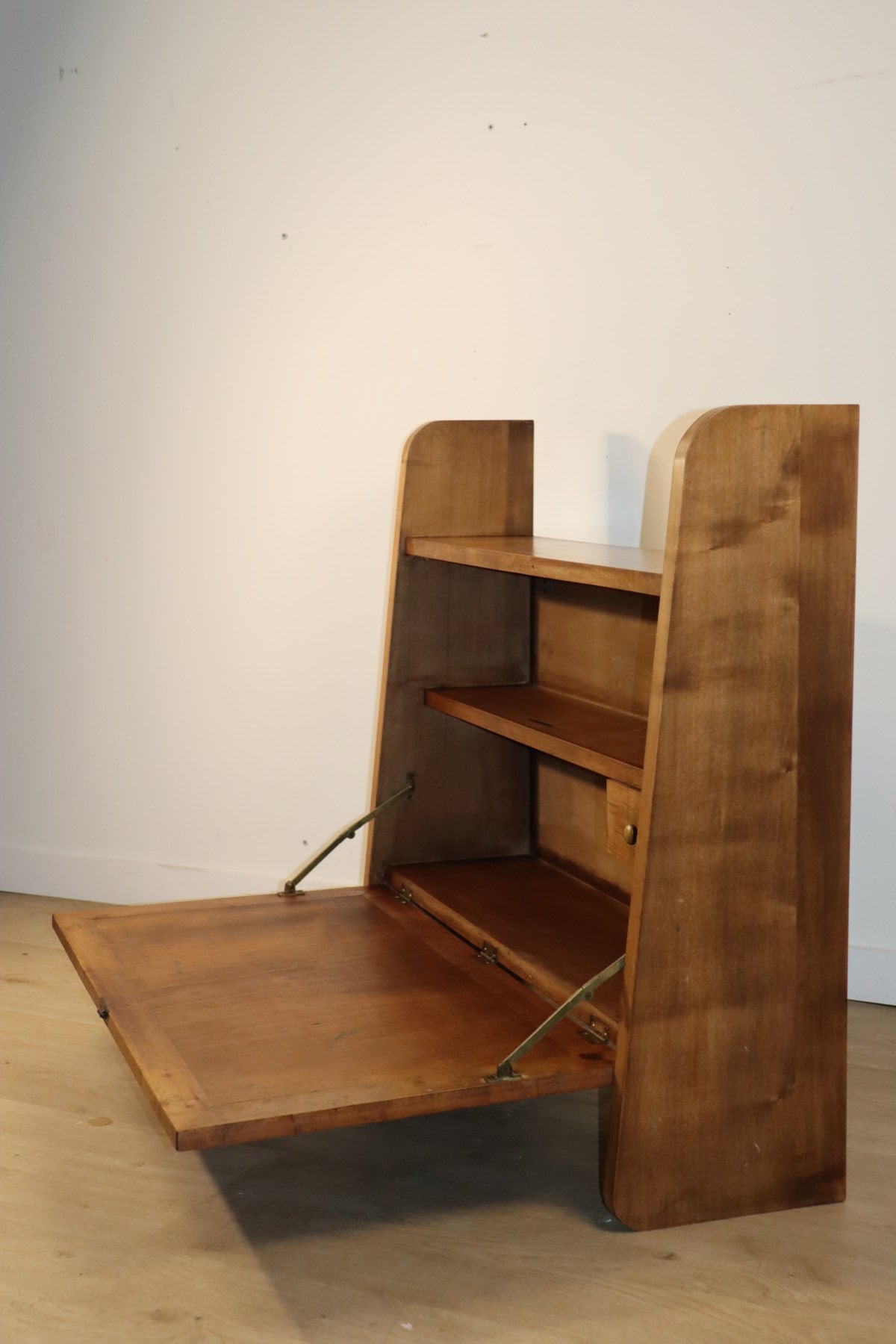 Secrétaire mural vintage en bois, 1950