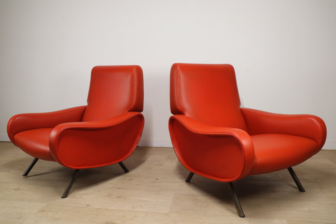 Paire de fauteuils « Lady » par Marco Zanuso édition Arflex, 1950