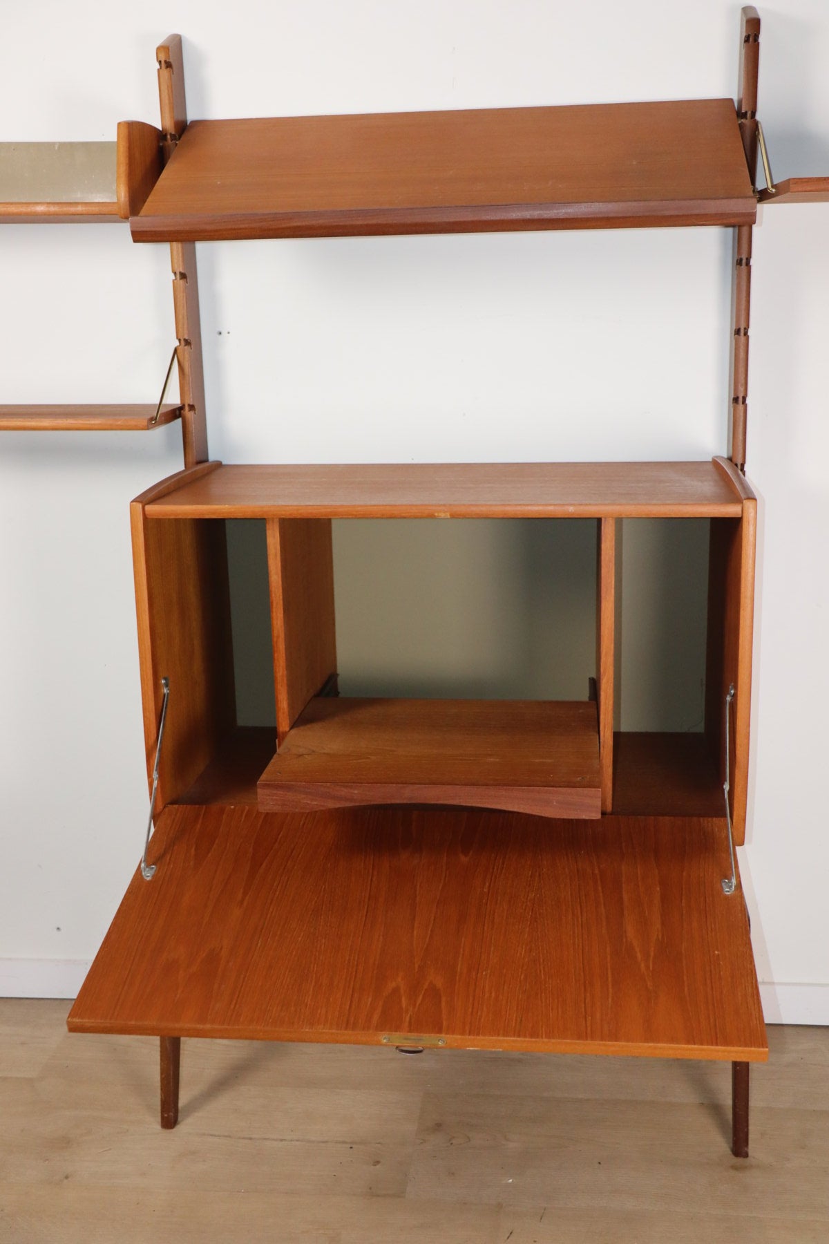 Bibliothèque murale modulable scandinave – Blindheim Møbelfabrik – 1960