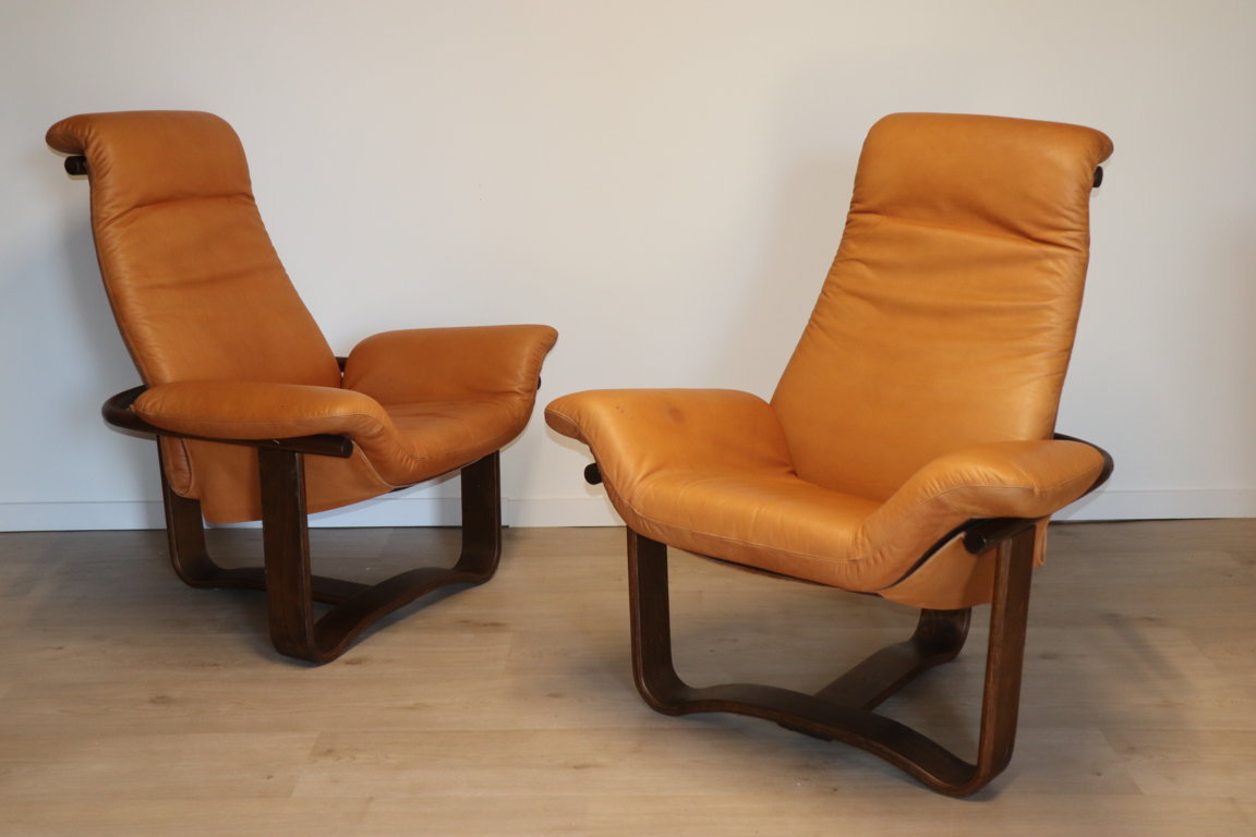 Paire de fauteuils scandinave Ingmar Relling édition Westnofa, 1970