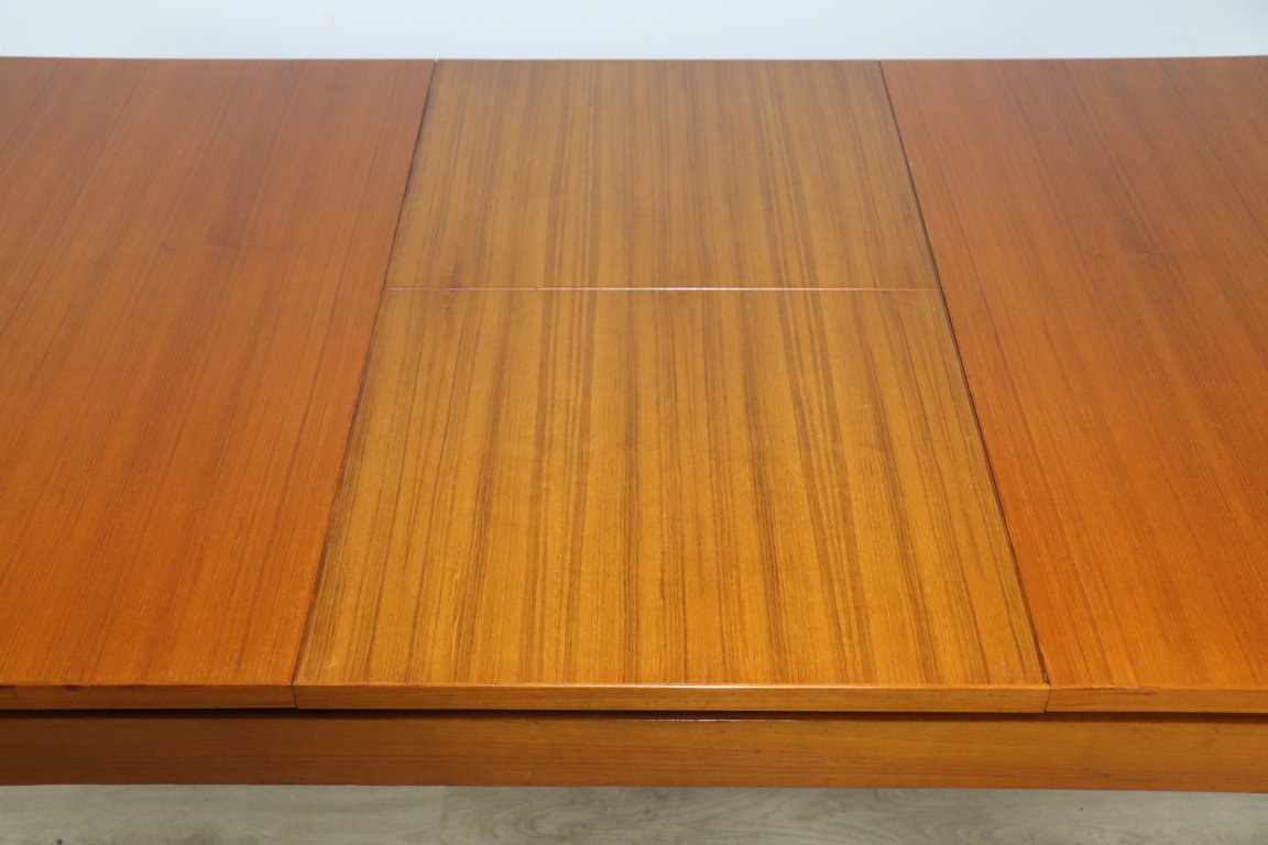 Table de repas vintage extensible en teck, 1960