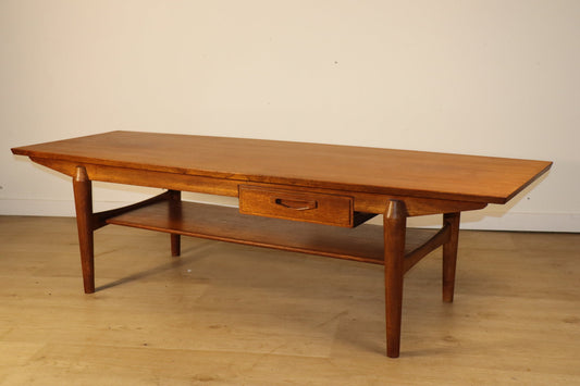 Table basse scandinave en teck années 60