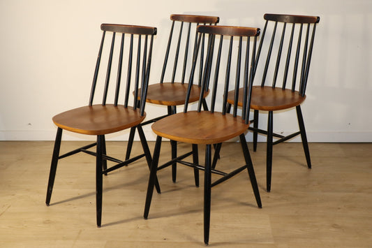 Série de 4 chaises vintage en bois, 1960