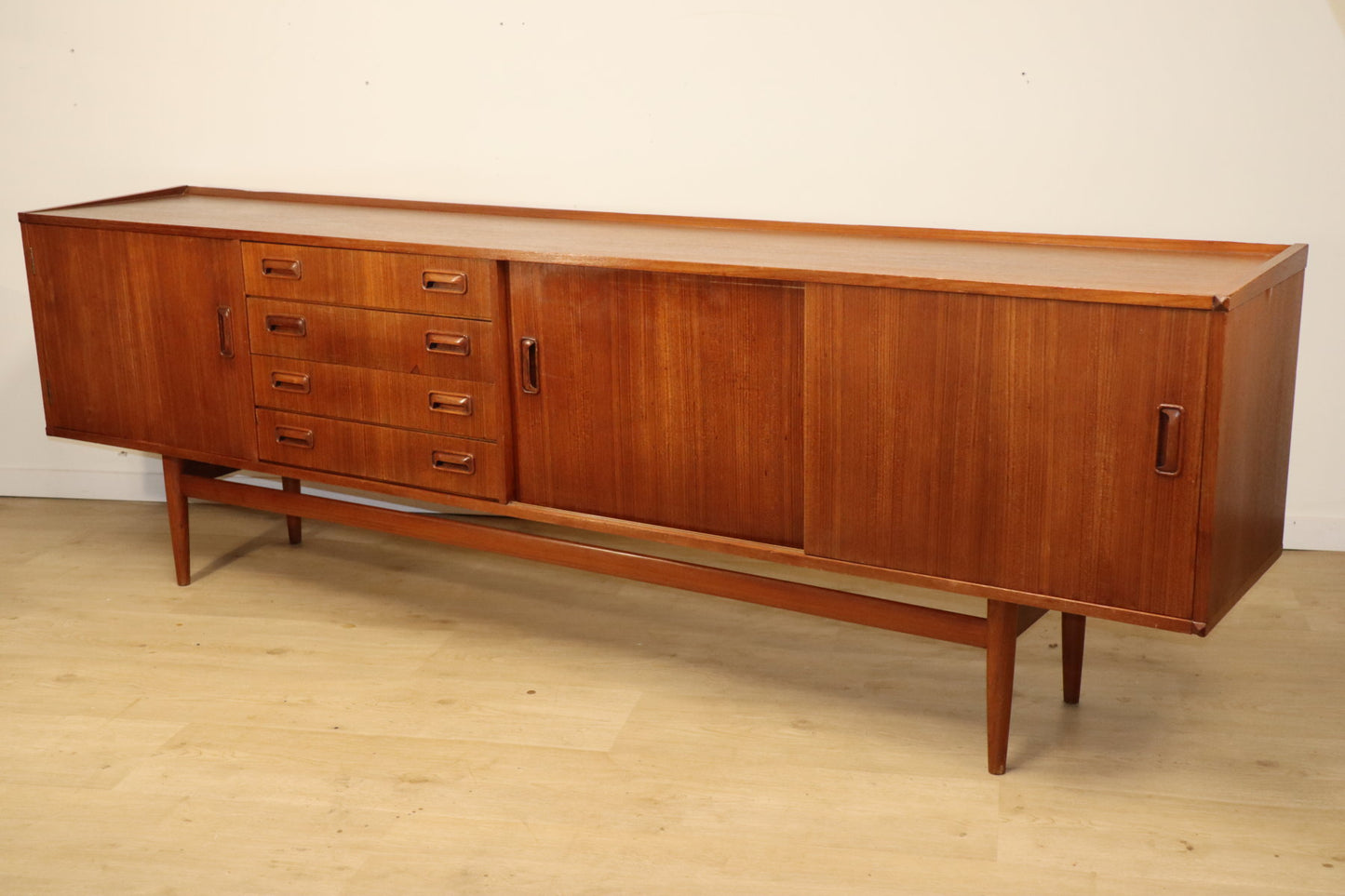 Enfilade en teck scandinave, 1960