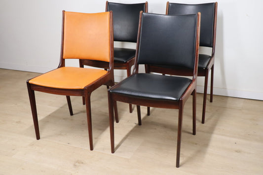 Série de 4 chaises scandinave en palissandre, 1960