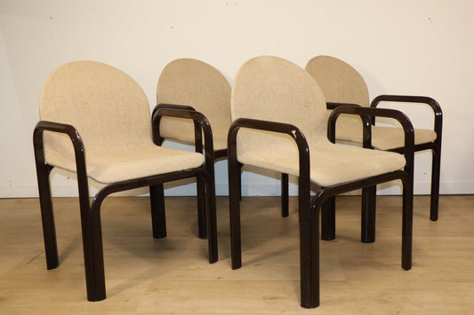 Ensemble de 4 chaises par Gae Aulenti pour Knoll