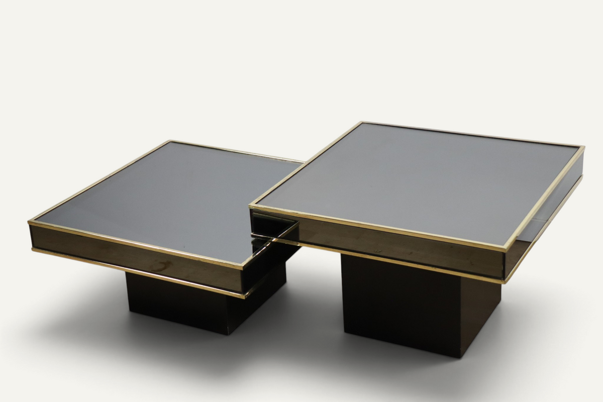 Tables basses modulables édition Cidue, d'après Willy Rizzo années 1970