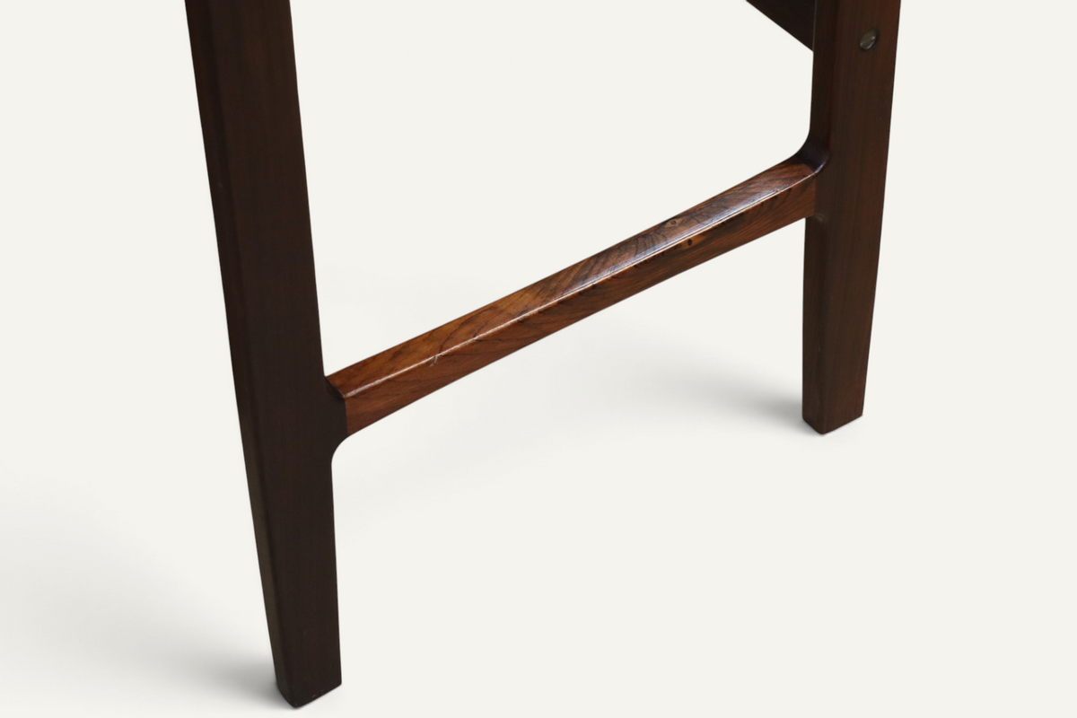 Coiffeuse Bureau danoise en palissandre à miroir escamotable – années 1960