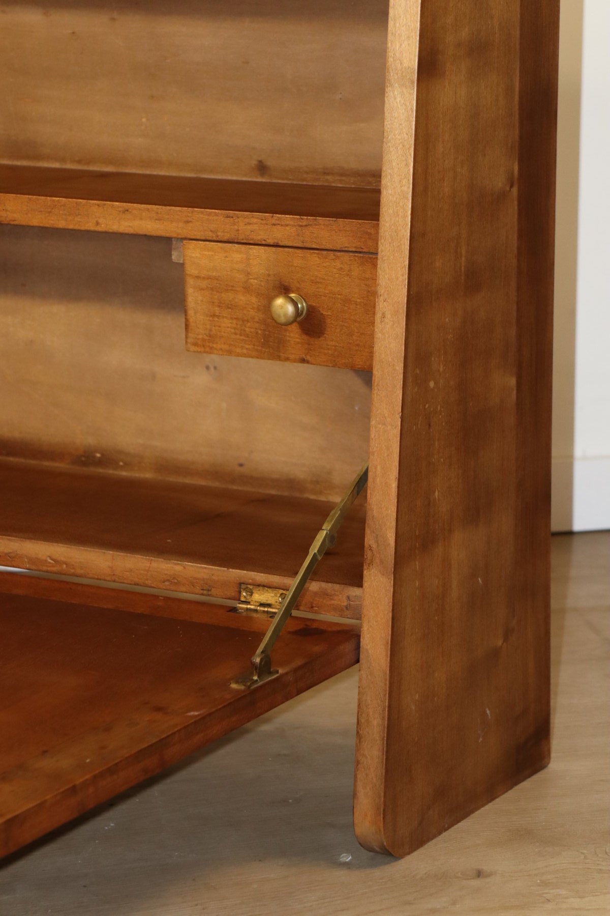 Secrétaire mural vintage en bois, 1950