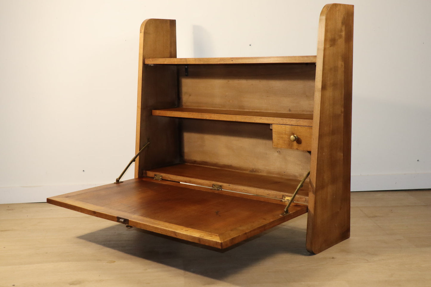 Secrétaire mural vintage en bois, 1950