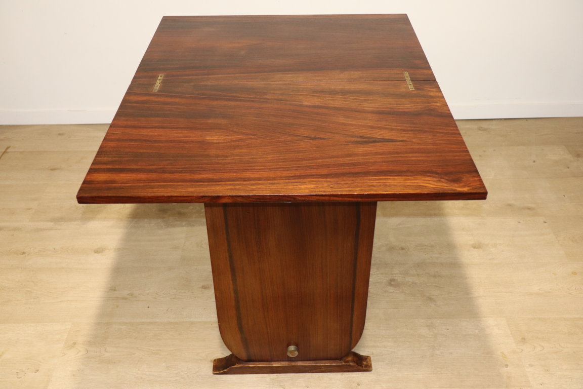 Table Art Déco Façon "Portefeuille" en palissandre, 1950
