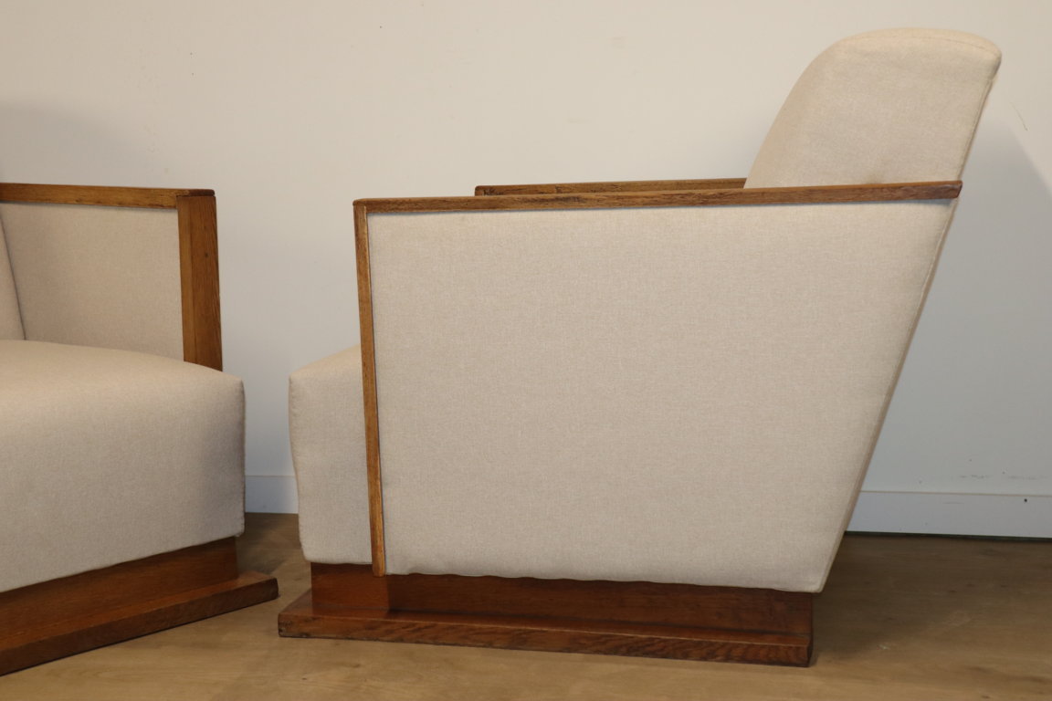 Paire de fauteuils cubique moderniste, 1940