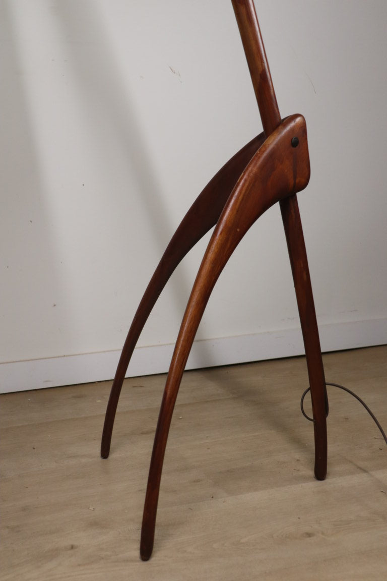 Lampadaire Rispal dit "Mante Religieuse" en teck, 1960