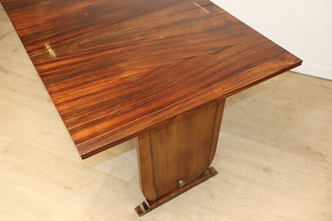 Table Art Déco Façon "Portefeuille" en palissandre, 1950