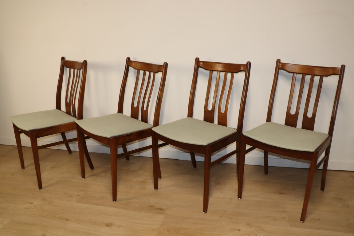 Série de 4 chaises scandinave en palissandre, 1960