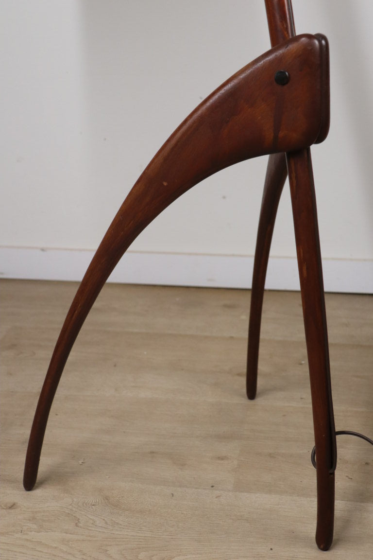 Lampadaire Rispal dit "Mante Religieuse" en teck, 1960