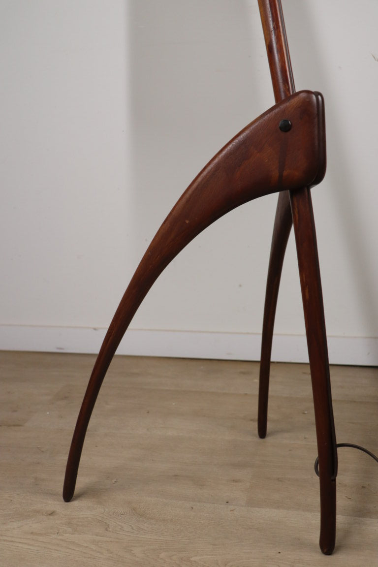 Lampadaire Rispal dit "Mante Religieuse" en teck, 1960