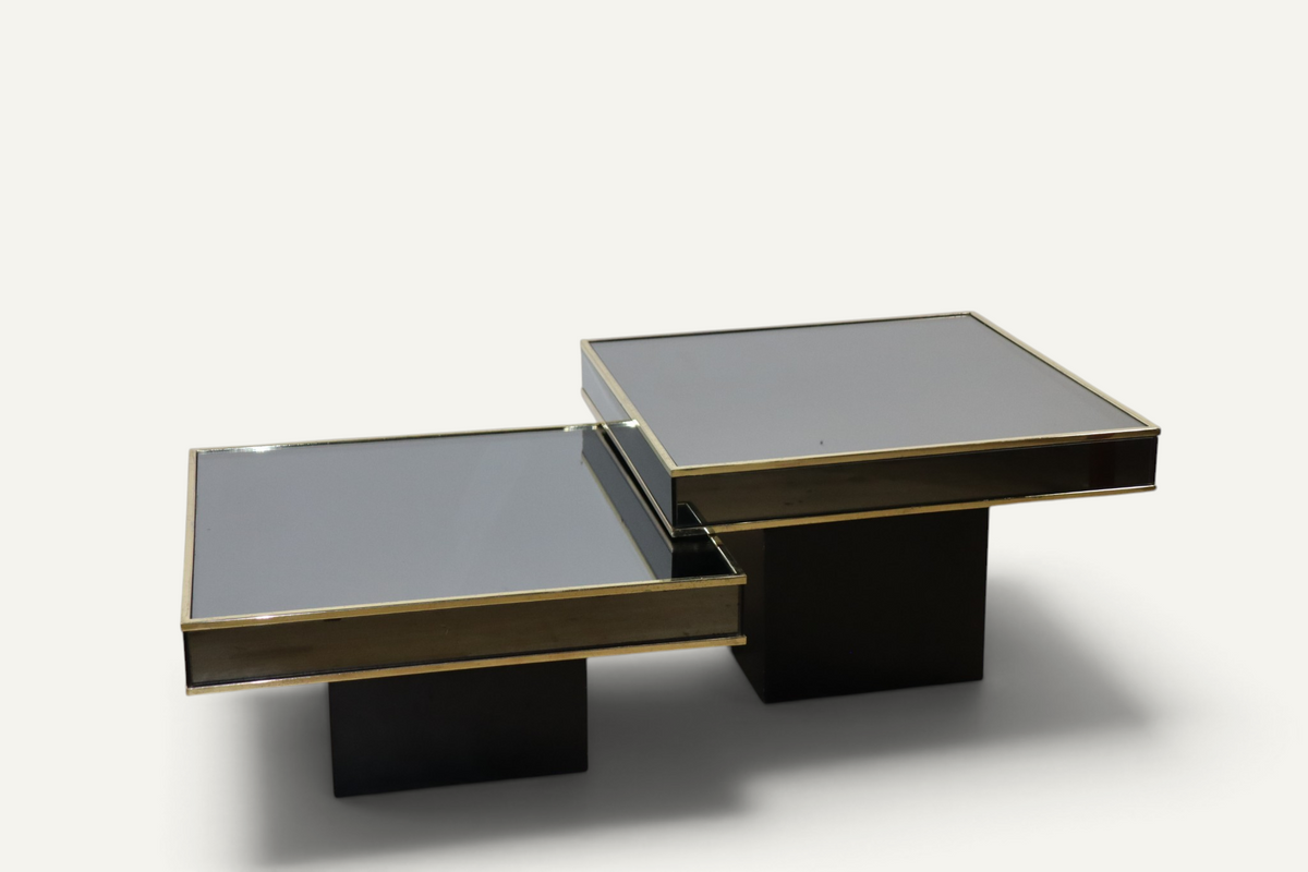 Tables basses modulables édition Cidue, d'après Willy Rizzo années 1970