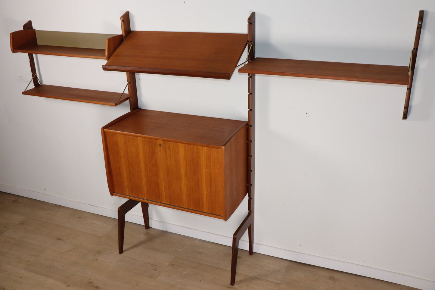Bibliothèque murale modulable scandinave – Blindheim Møbelfabrik – 1960