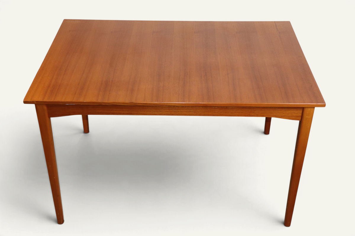 Table de repas rectangulaire extensible en teck, style scandinave – années 60