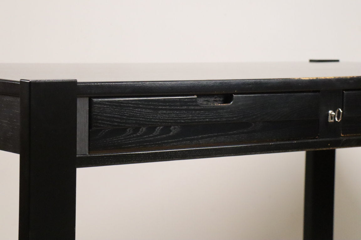 Bureau vintage édition Simat en bois noirci, 1980