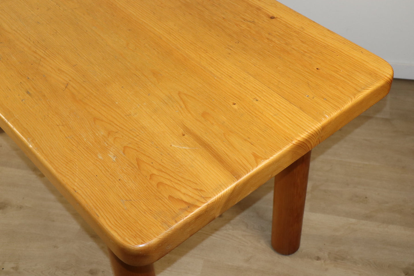 Table René Martin en pin massif moderniste, 1960