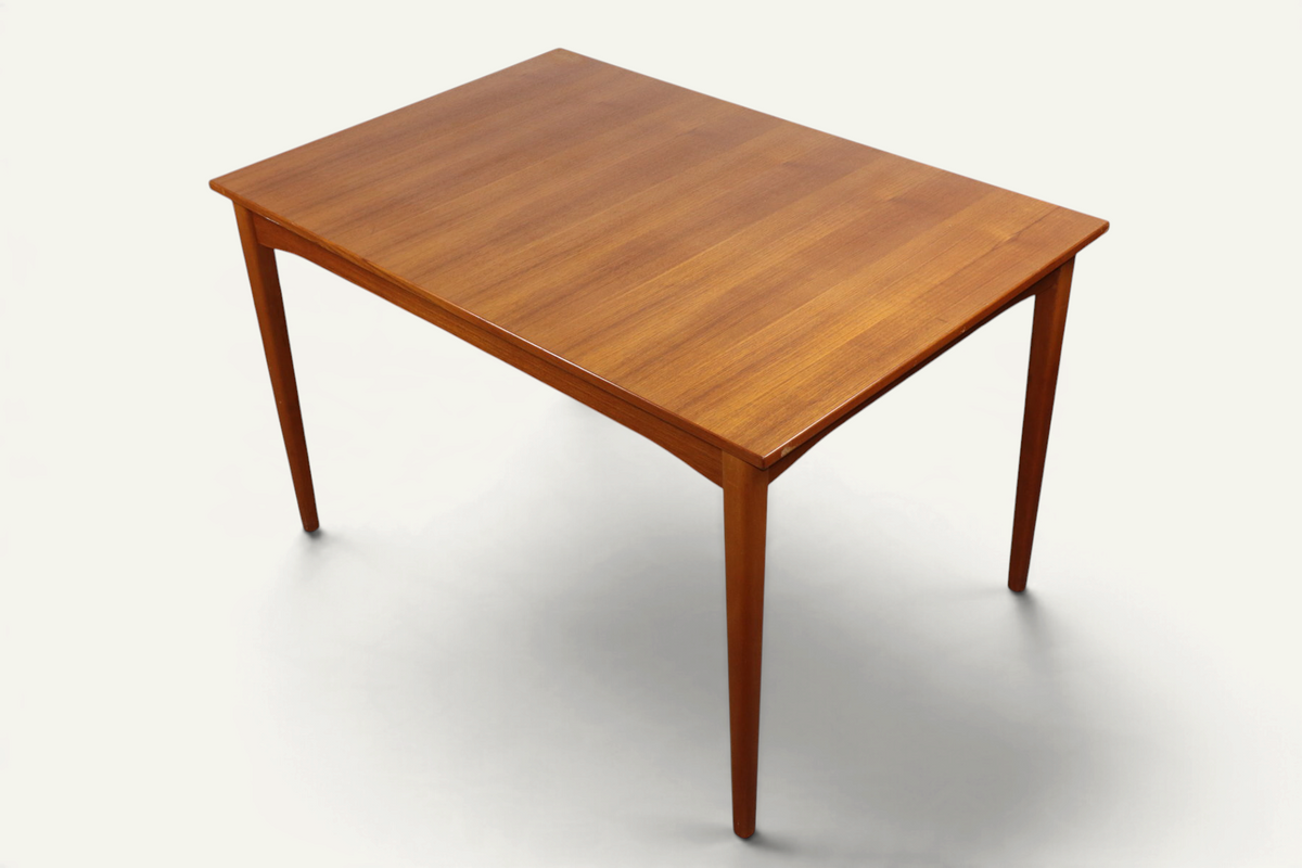 Table de repas rectangulaire extensible en teck, style scandinave – années 60