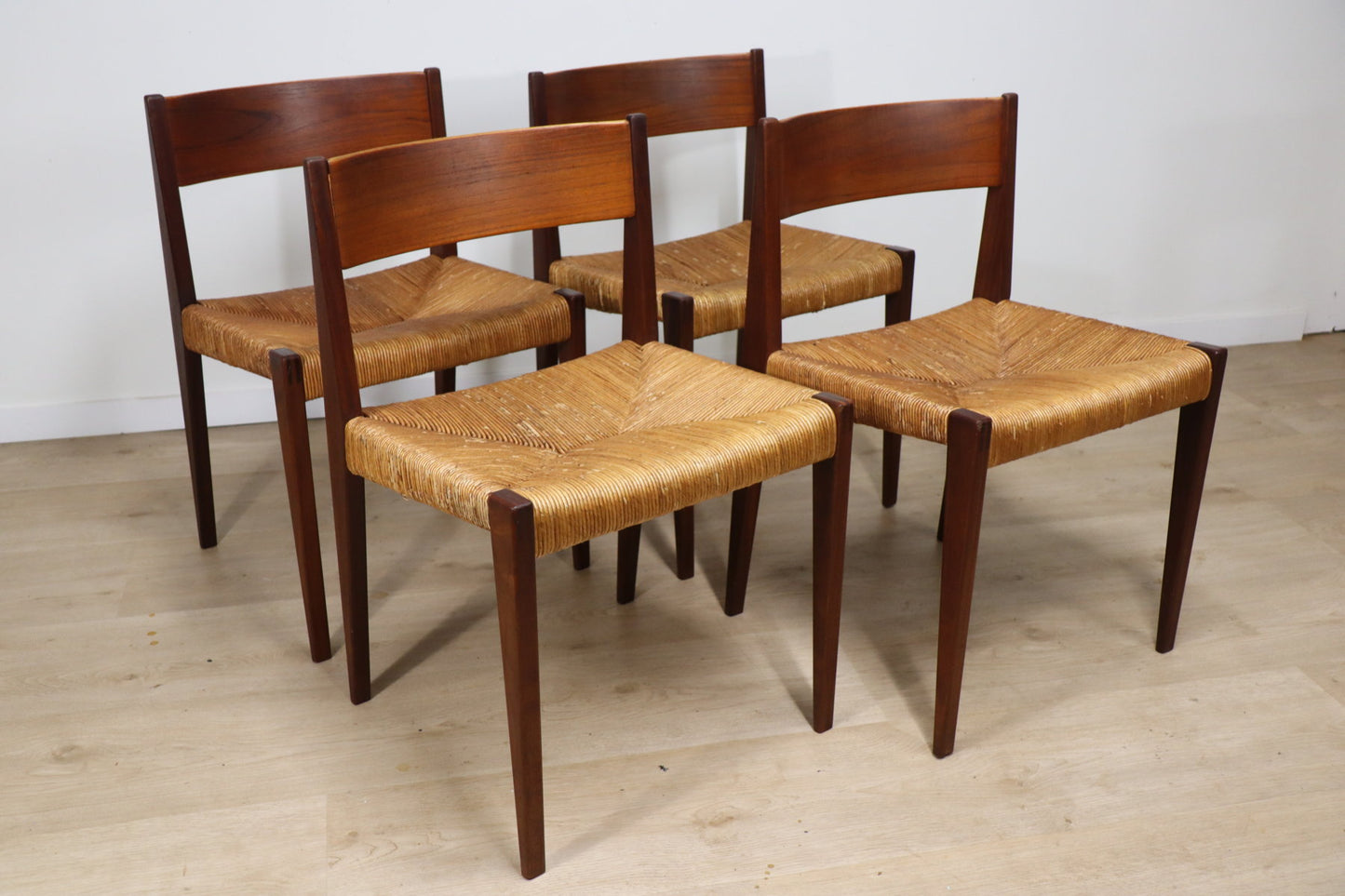 Série de 4 chaises scandinave modèle "Pia" de Poul Cadovius, 1960